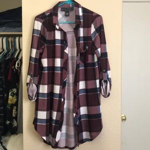 Long plaid shirt